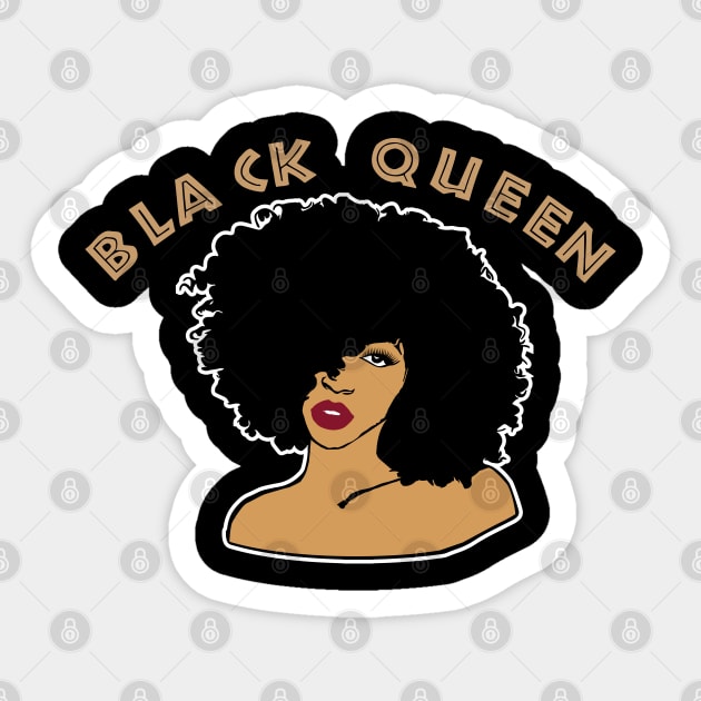 Black Queen, Black Woman, African American, Black Lives Matter, Black History Sticker by UrbanLifeApparel